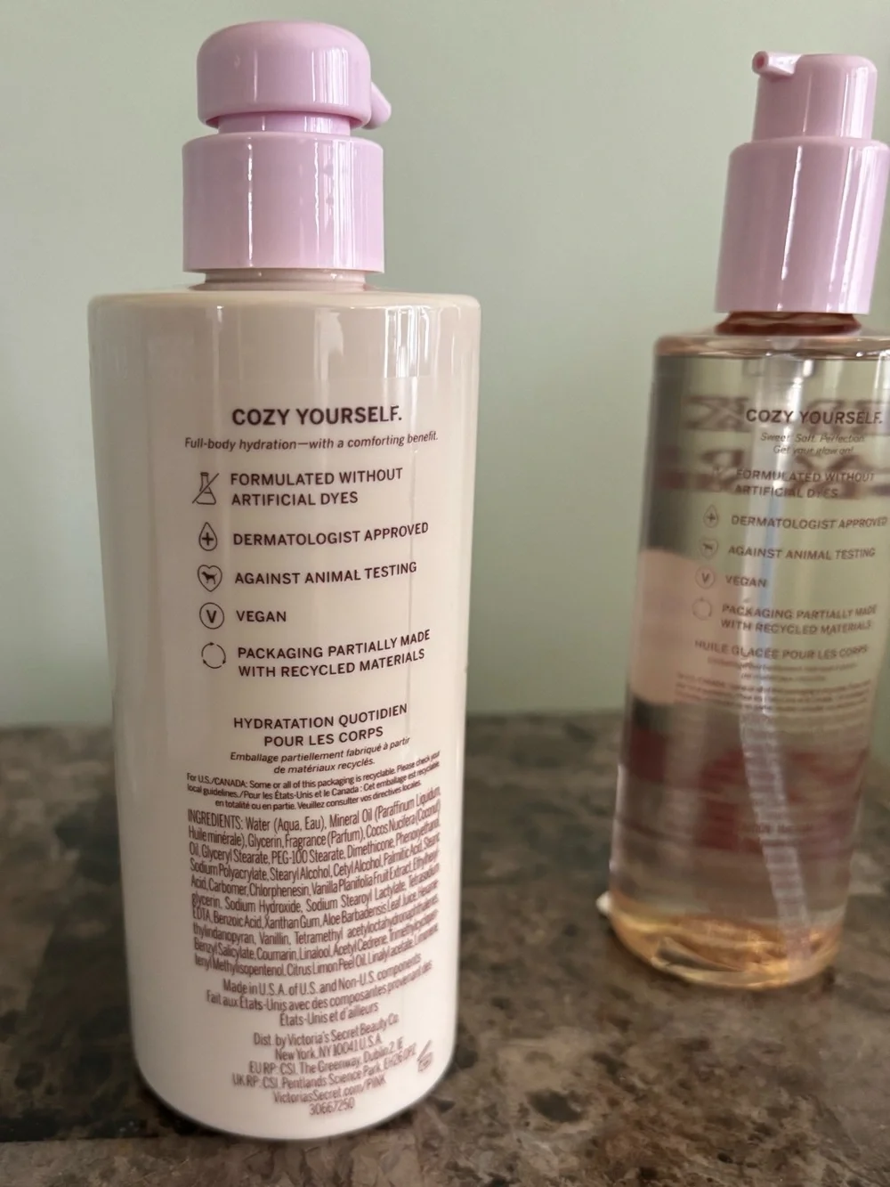 PINK Victoria’s Secret Daily Drench Lotion 12 oz/ Glazed Skin Body Oil 8 oz New